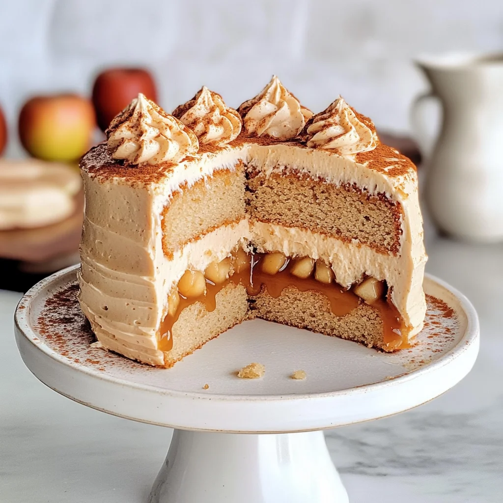 Apple Cider Cake with Salted Caramel Buttercream