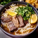 Asian beef noodle soup