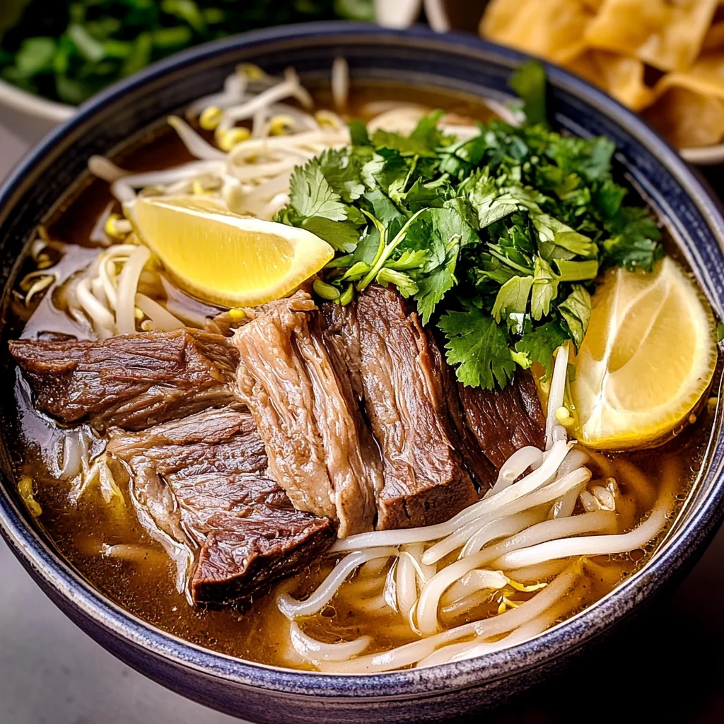 Asian beef noodle soup