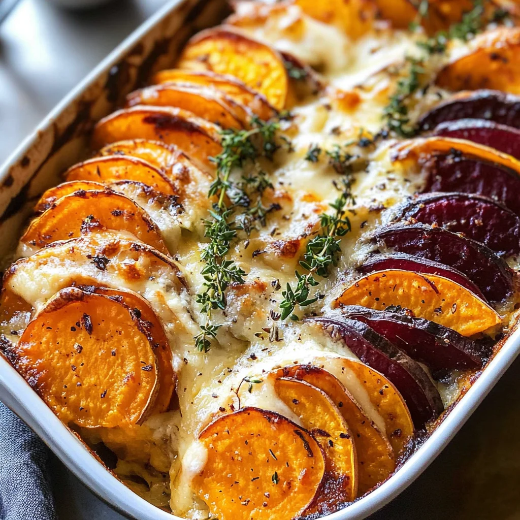 Cheesy Root Vegetable Gratin
