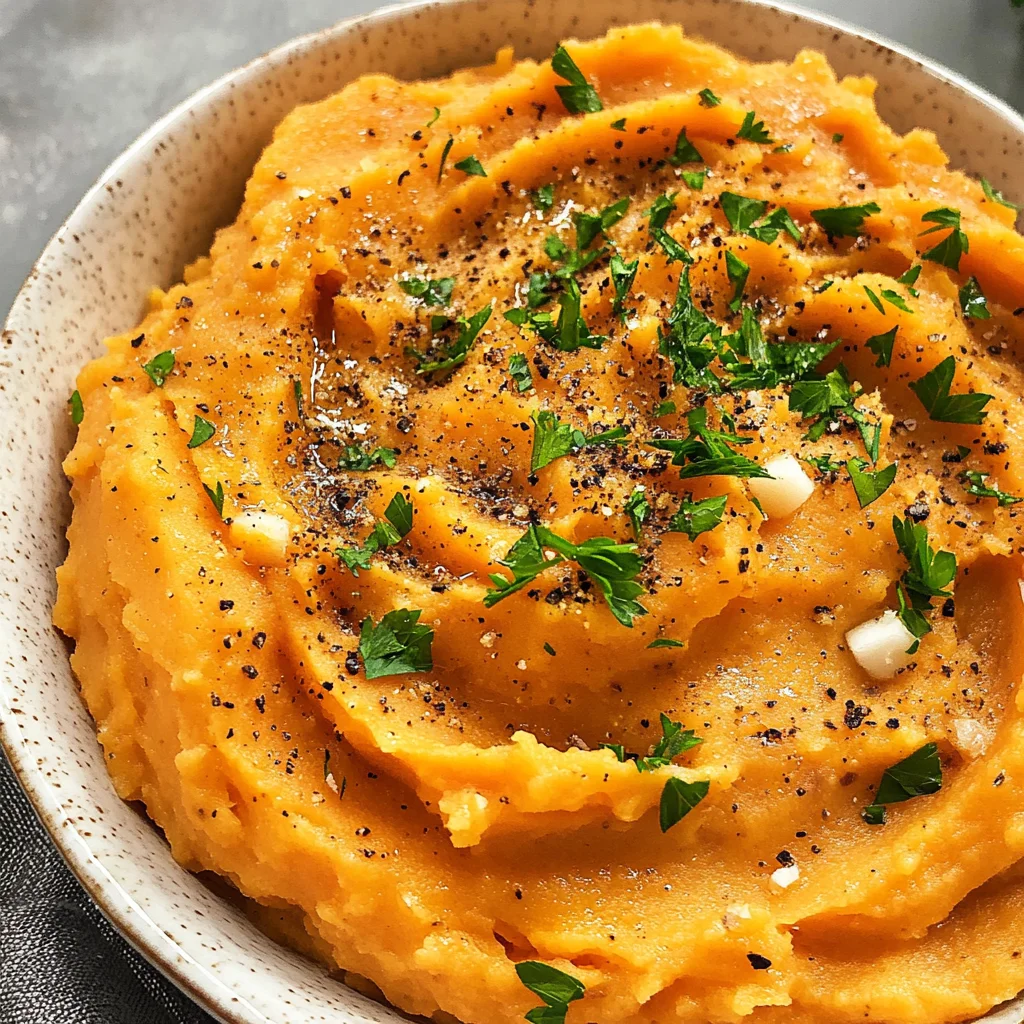 Creamy Savory Mashed Sweet Potatoes