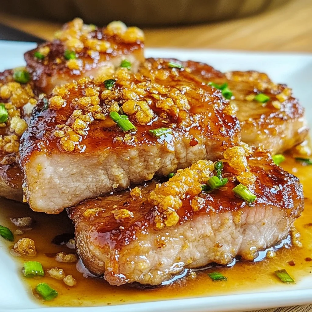 Double Crunch Honey Garlic Pork Chops