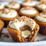 Gingerbread Cheesecake Cookie Cups
