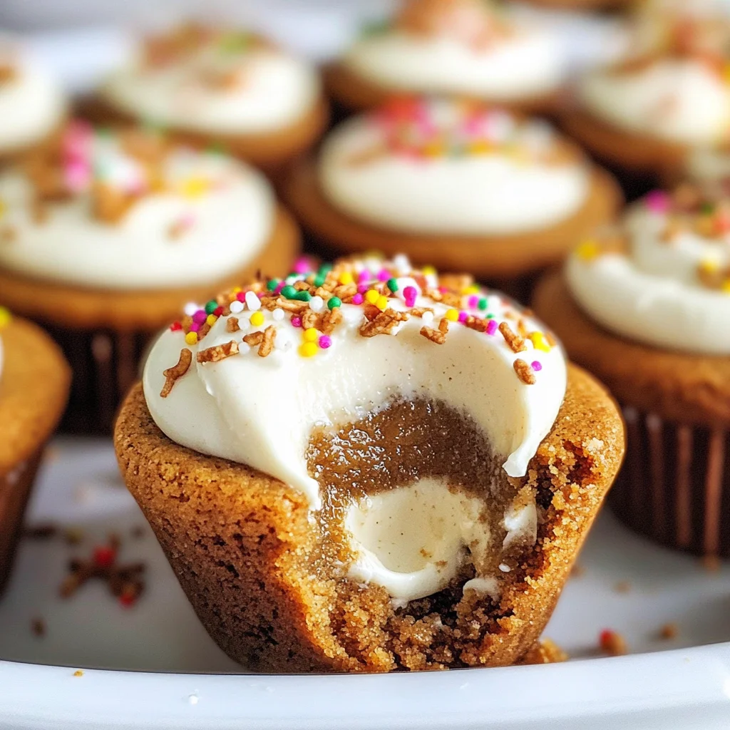Gingerbread Cheesecake Cookie Cups