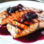 Grilled Salmon with Blackberry Sauce