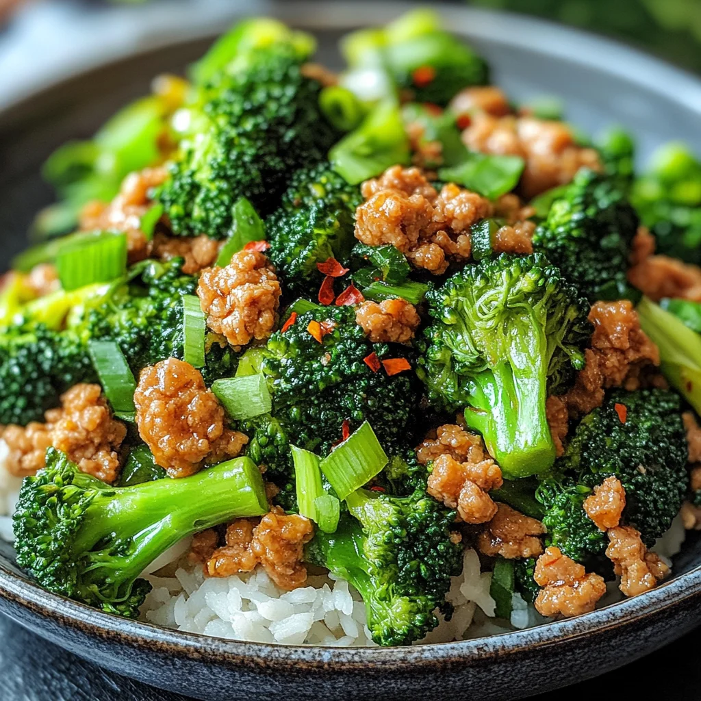 Ground Chicken & Broccoli Stir Fry