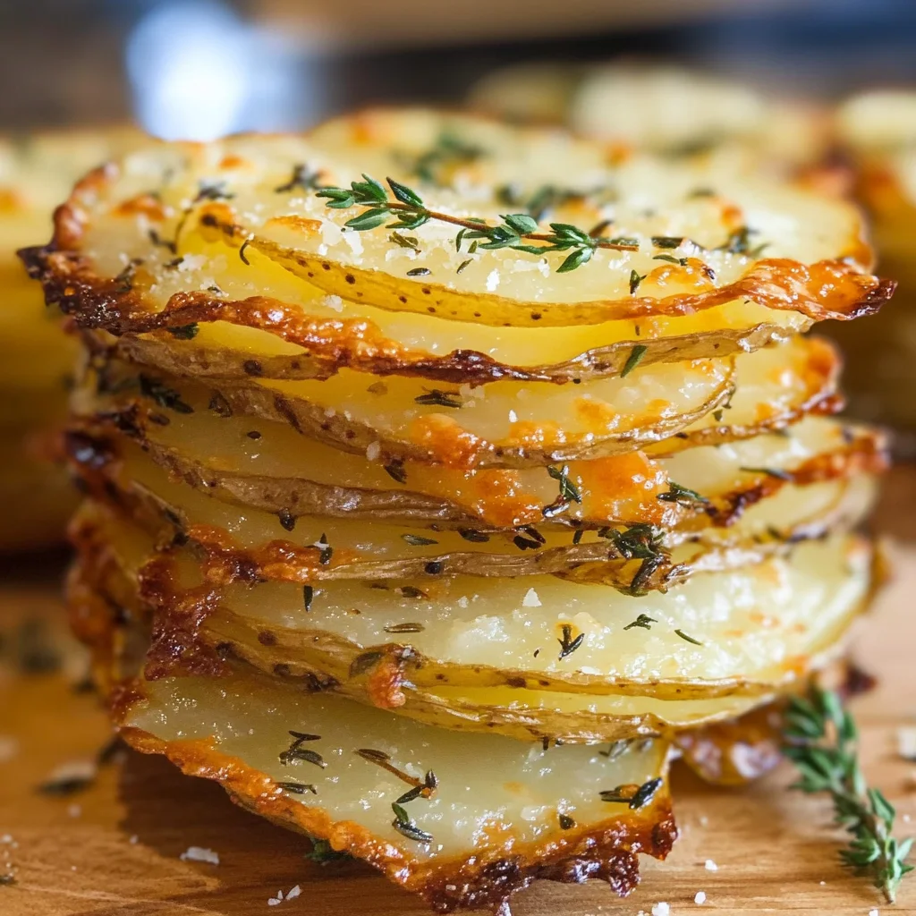 Gruyere and Thyme Stacked Potatoes