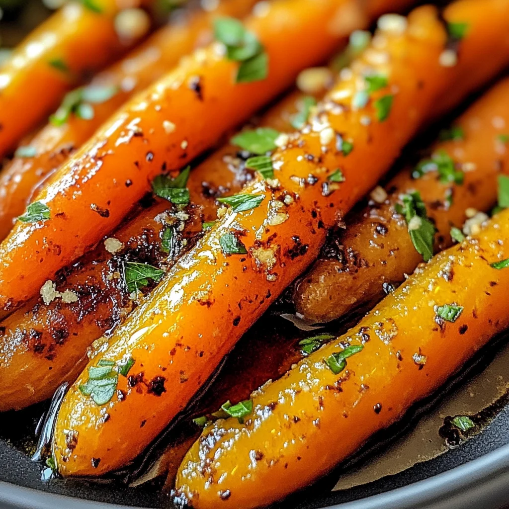 Honey Garlic Butter Roasted Carrots
