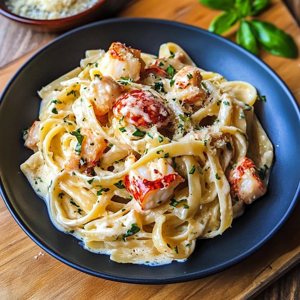 Lobster Pasta with Herb Parmesan Sauce