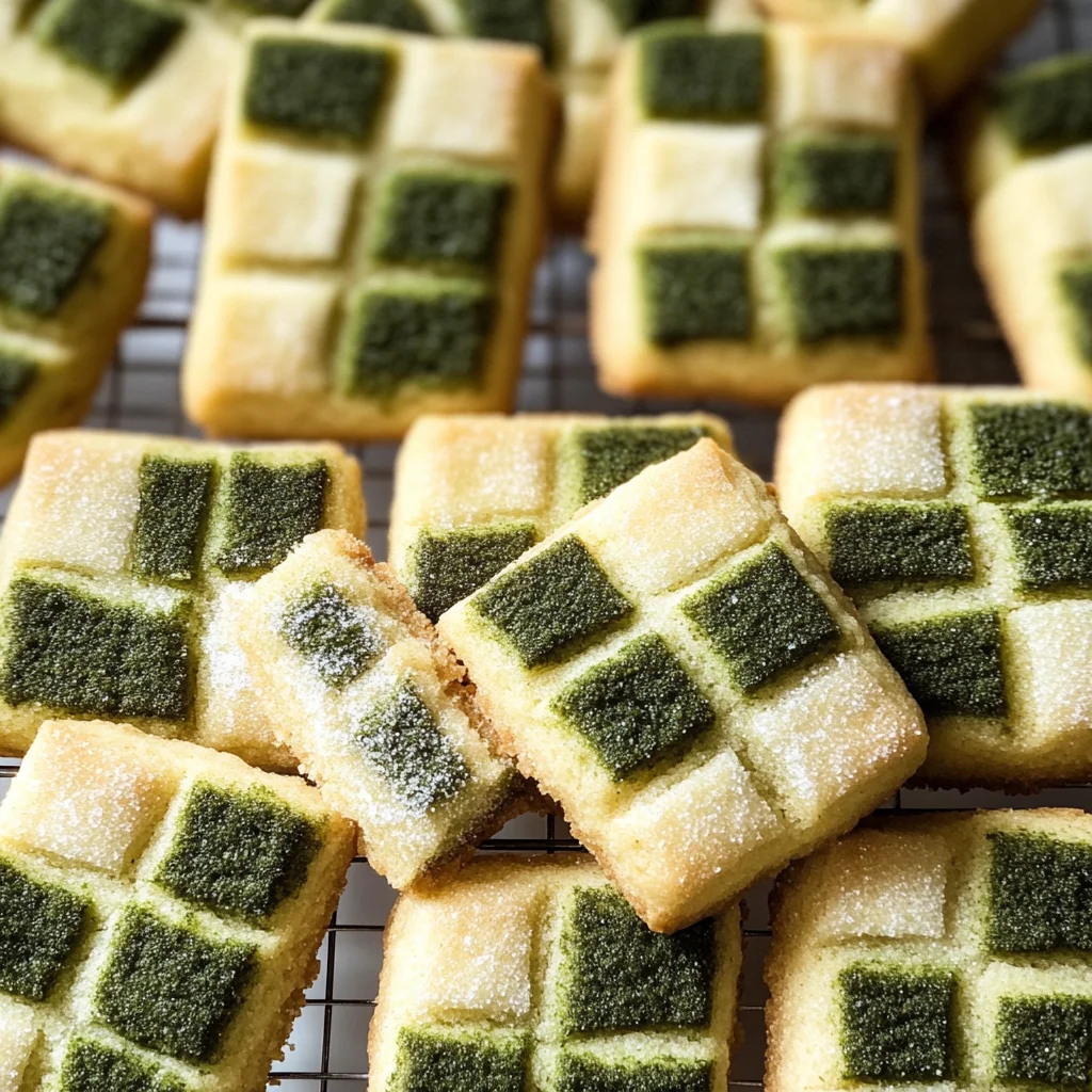 Matcha Checkerboard Cookies