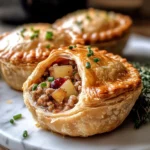 Mini Thanksgiving Turkey & Cranberry Pot Pies