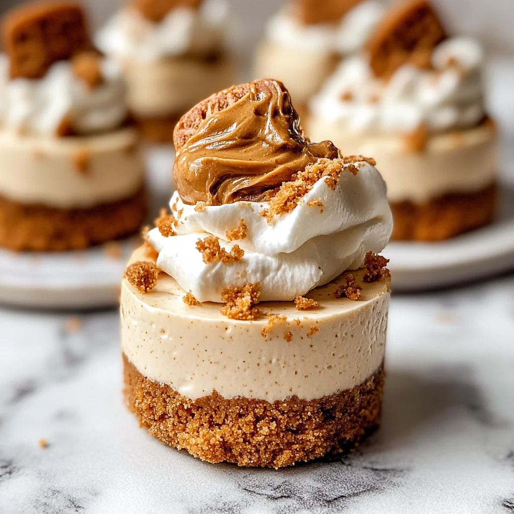 No Bake Mini Biscoff Cheesecakes