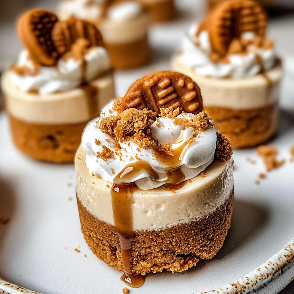 No Bake Mini Biscoff Cheesecakes