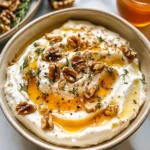 Quick Whipped Ricotta Dip with Hot Honey Appetizer