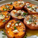 Roasted Sweet Potato Rounds with Honey & Feta Bliss