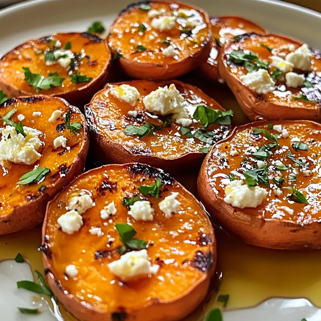 Roasted Sweet Potato Rounds with Honey & Feta Bliss