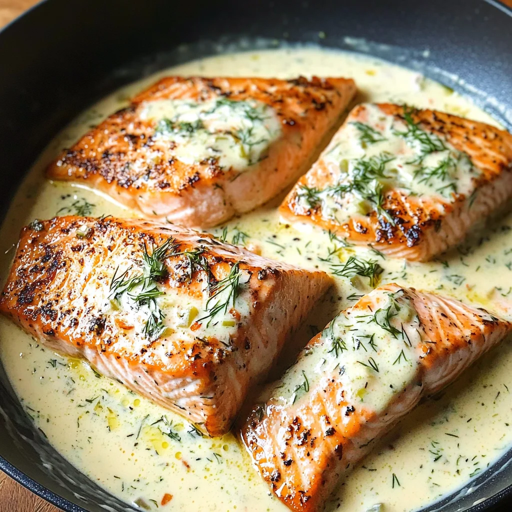 Salmon in Creamy Dill Sauce