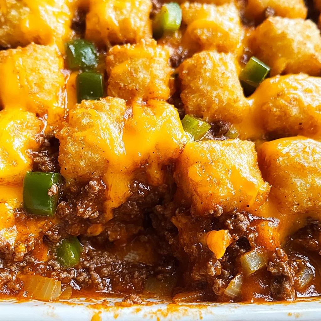 Sloppy Joe Tater Tot Casserole