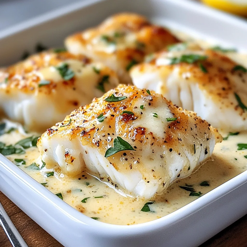 Tasty Baked Cod in Coconut Lemon Cream Sauce