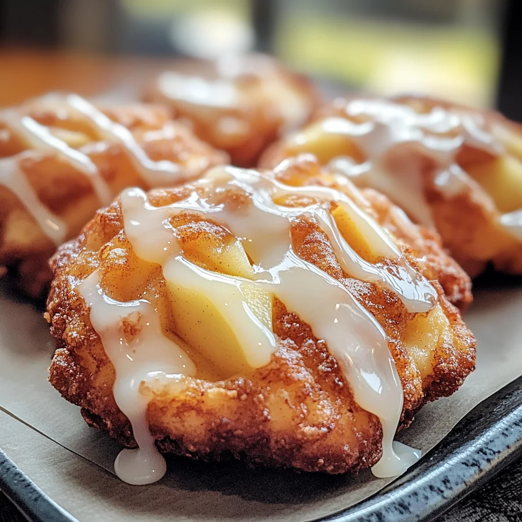 Baked Apple Fritters with Glaze