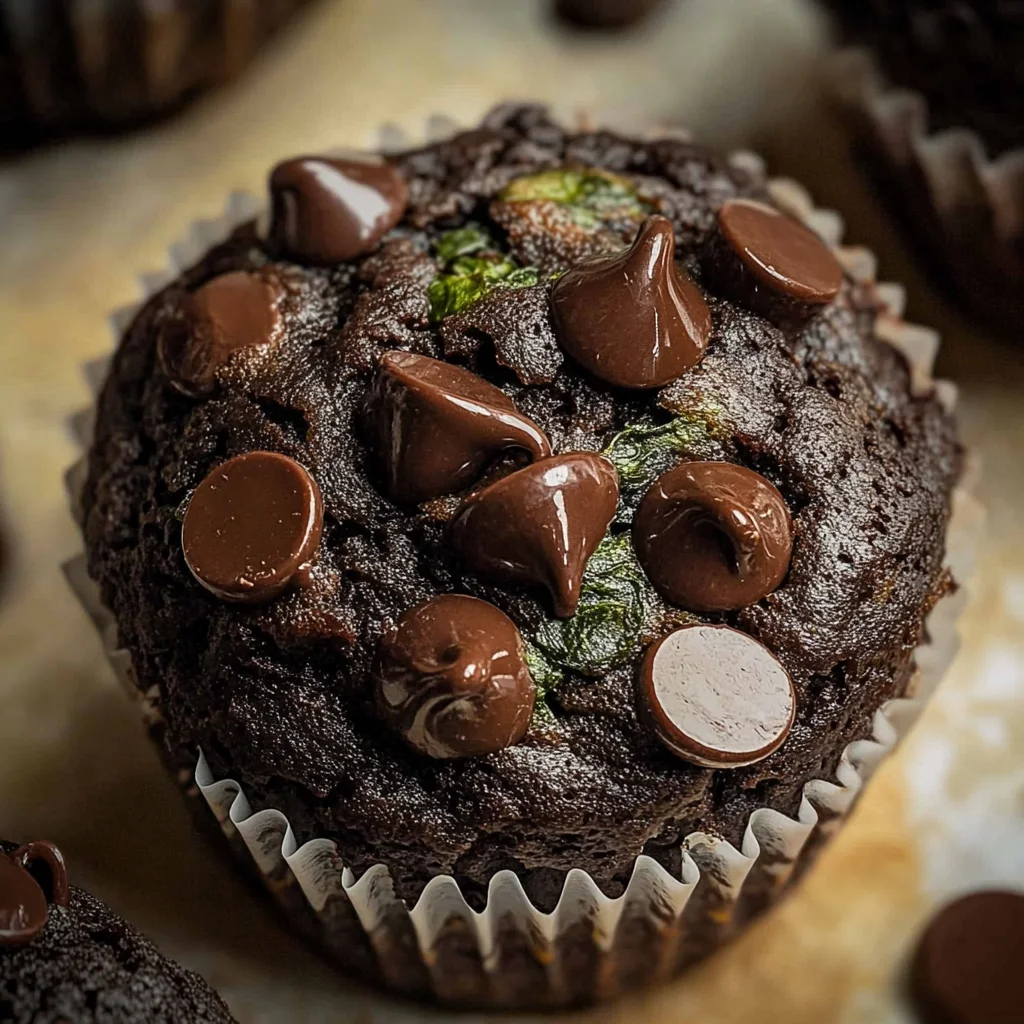 Chocolate Spinach Muffins