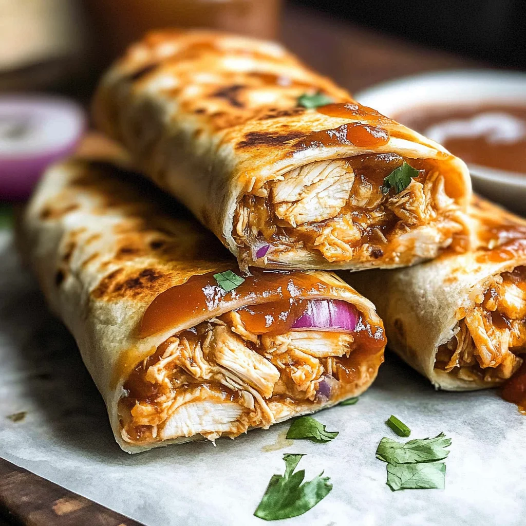 Crispy BBQ Chicken Wraps