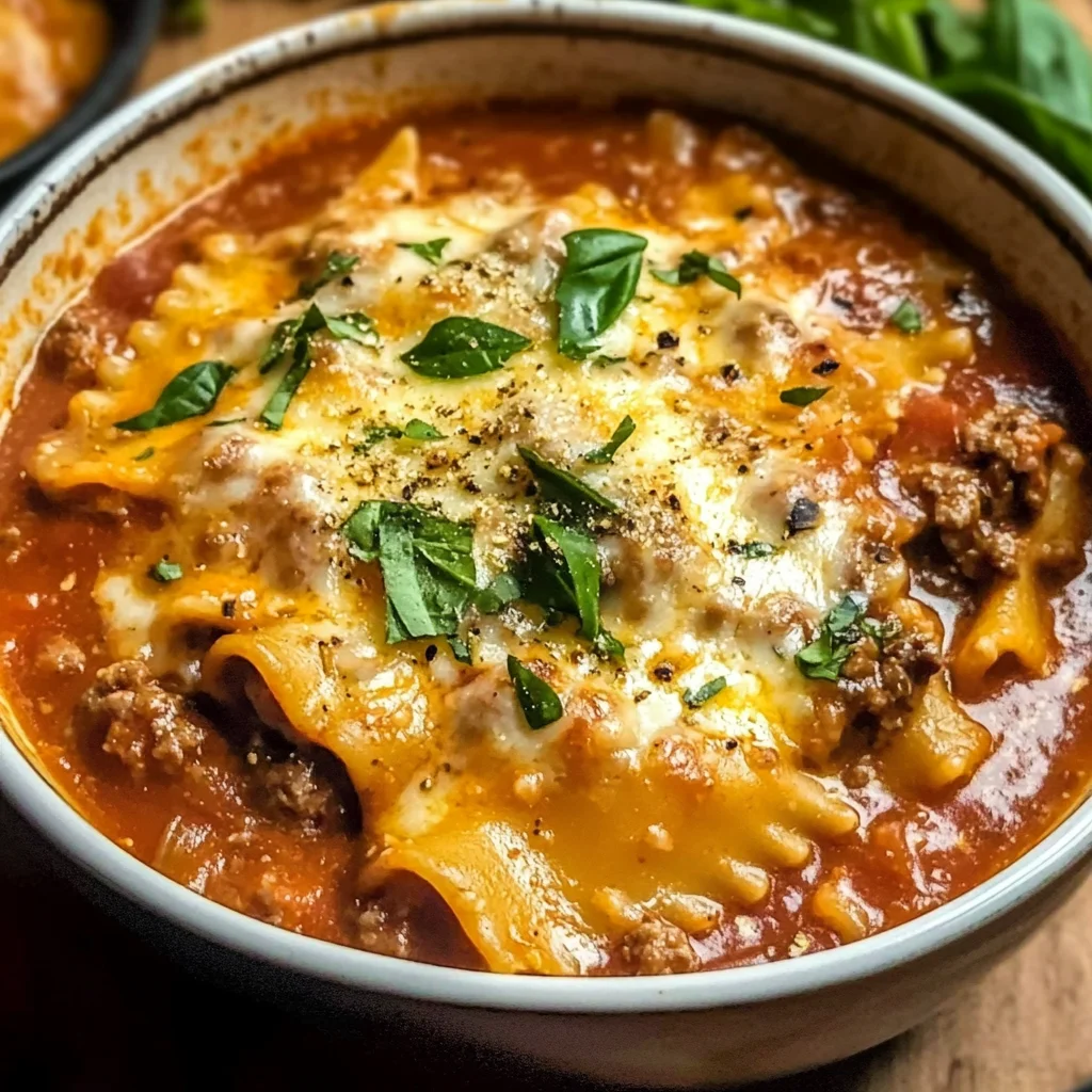 Easy Creamy Lasagna Soup