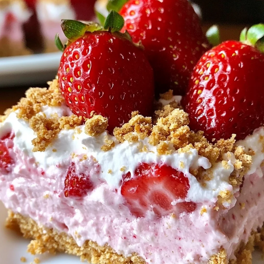 Easy Frozen Strawberry Dessert