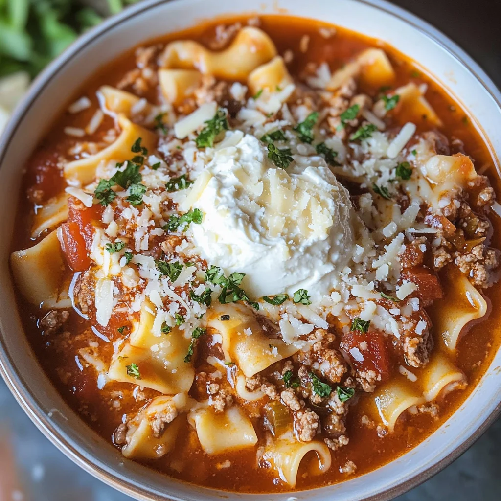 Easy Lasagna Soup Recipe