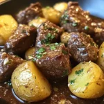Garlic Butter Beef Bites with Potatoes