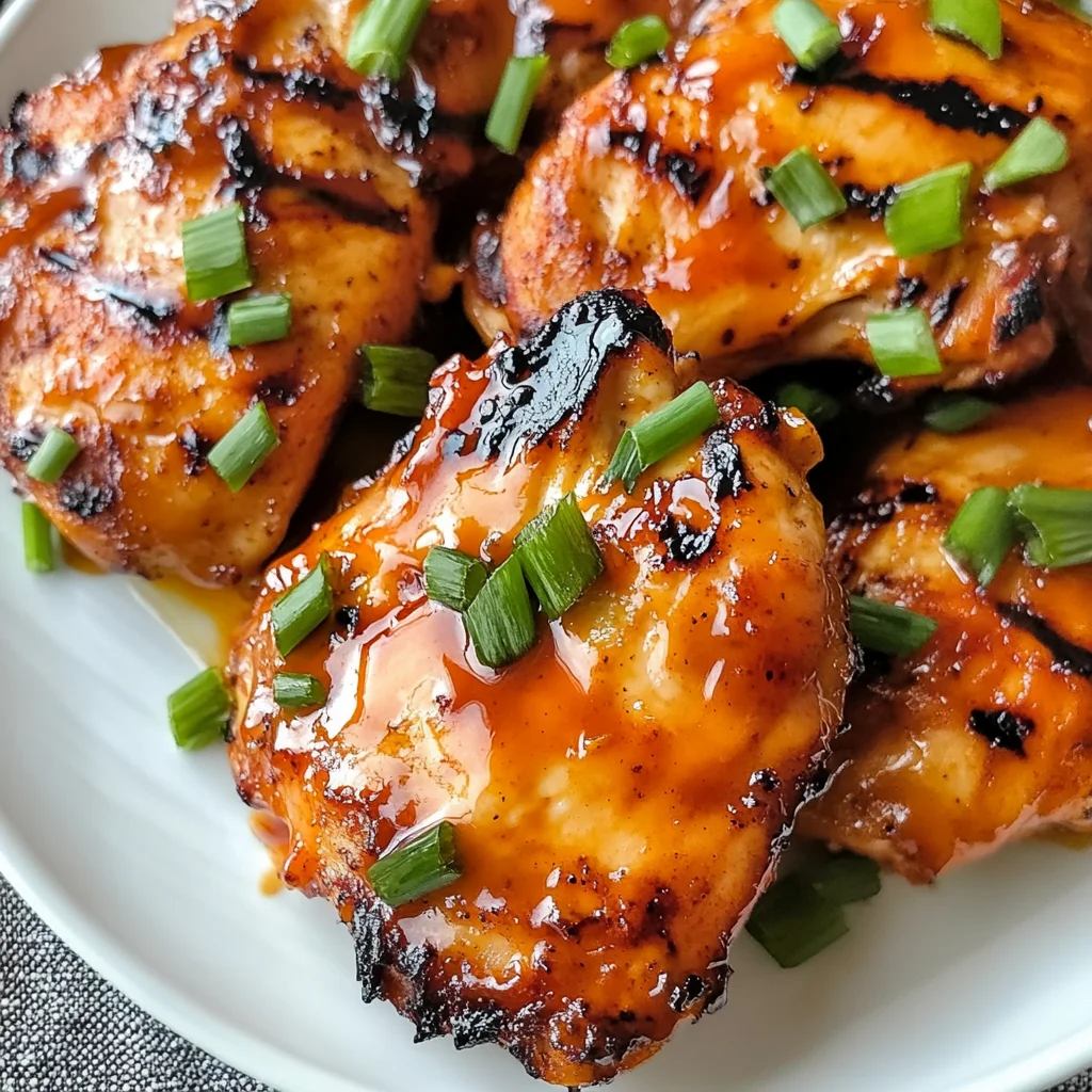 Grilled Honey Buffalo Chicken Thighs
