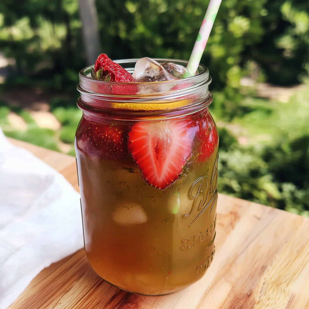 Iced Strawberry Green Tea