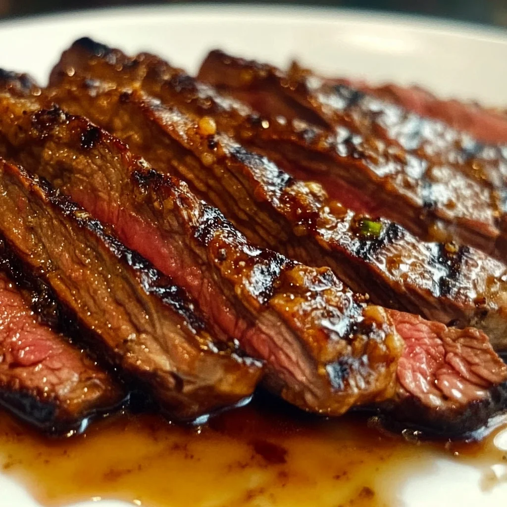 Juicy Flank Steak with Soy Marinade in Just 4 Steps