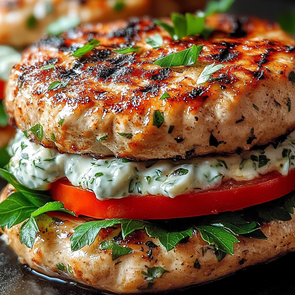 Juicy Greek Chicken Burgers with Tzatziki Bliss
