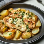 Slow Cooker Parmesan Garlic Chicken and Potatoes