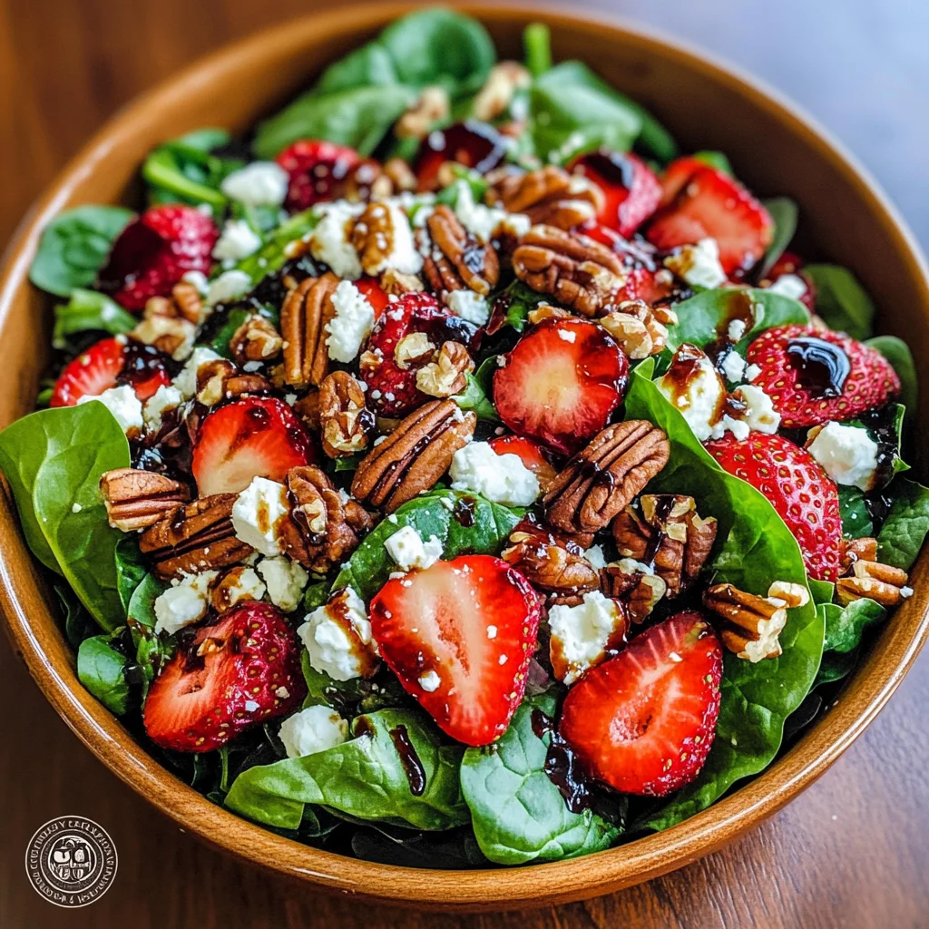 Spinach Strawberry Salad with Pecans