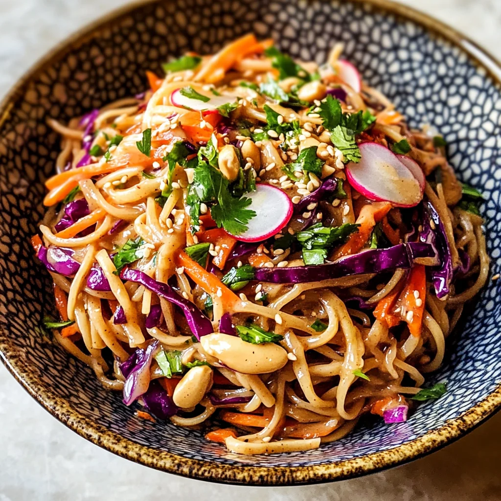 Asian Noodle Salad in Peanut Dressing