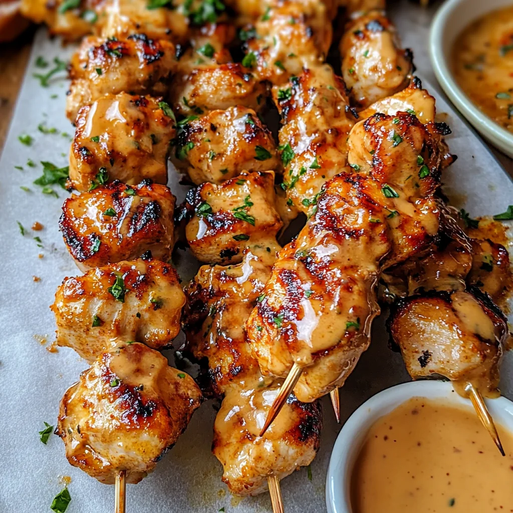 Bang Bang Chicken Skewers