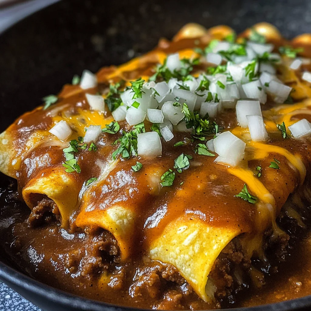 Cheese Enchiladas with Chili Gravy