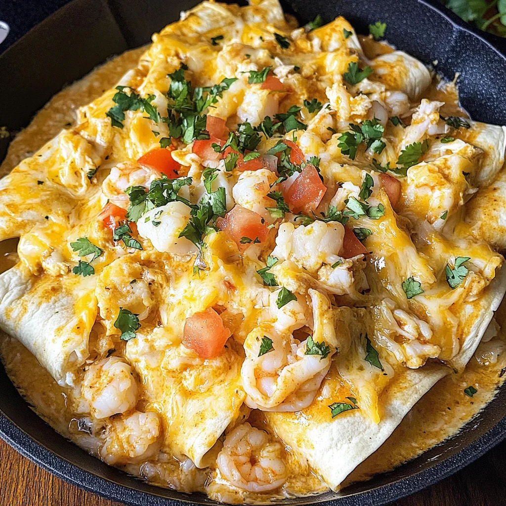 Creamy Seafood Enchiladas