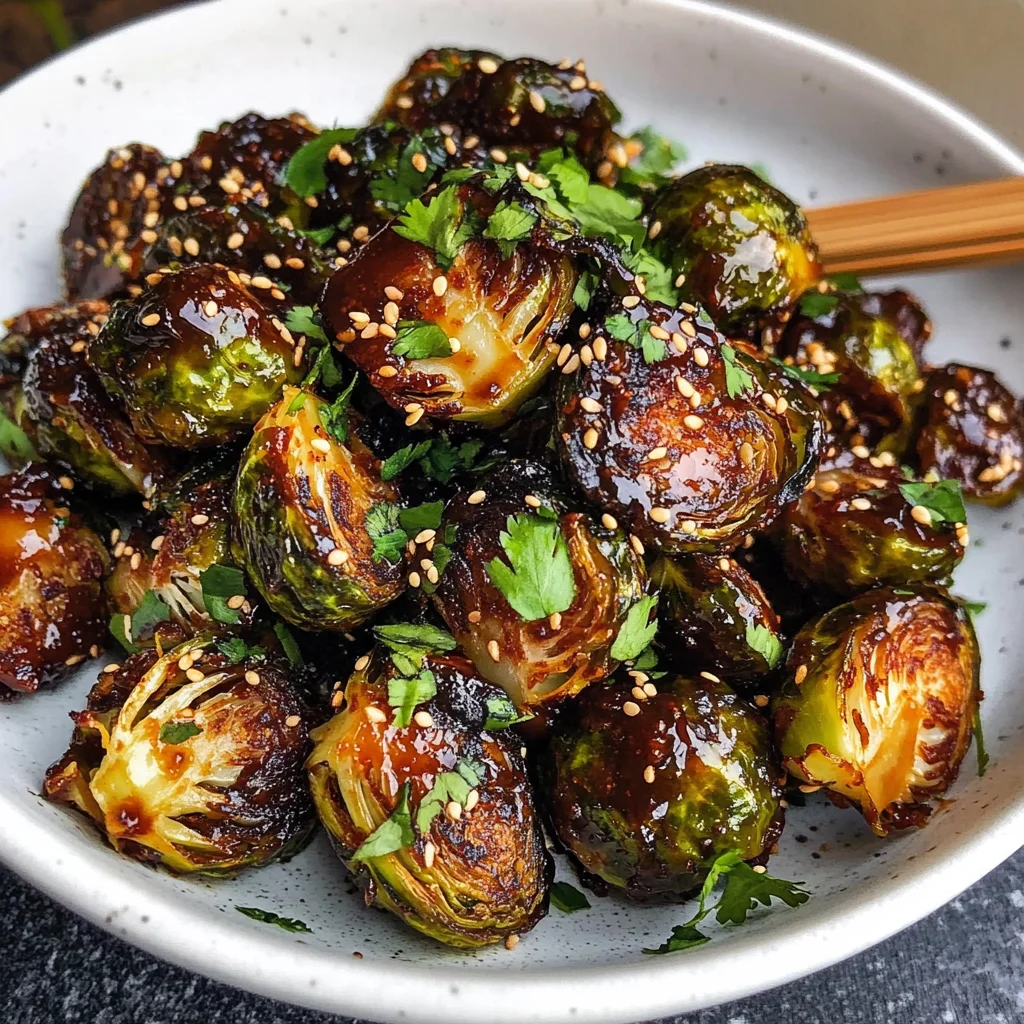 Crispy Asian BBQ Brussels Sprouts