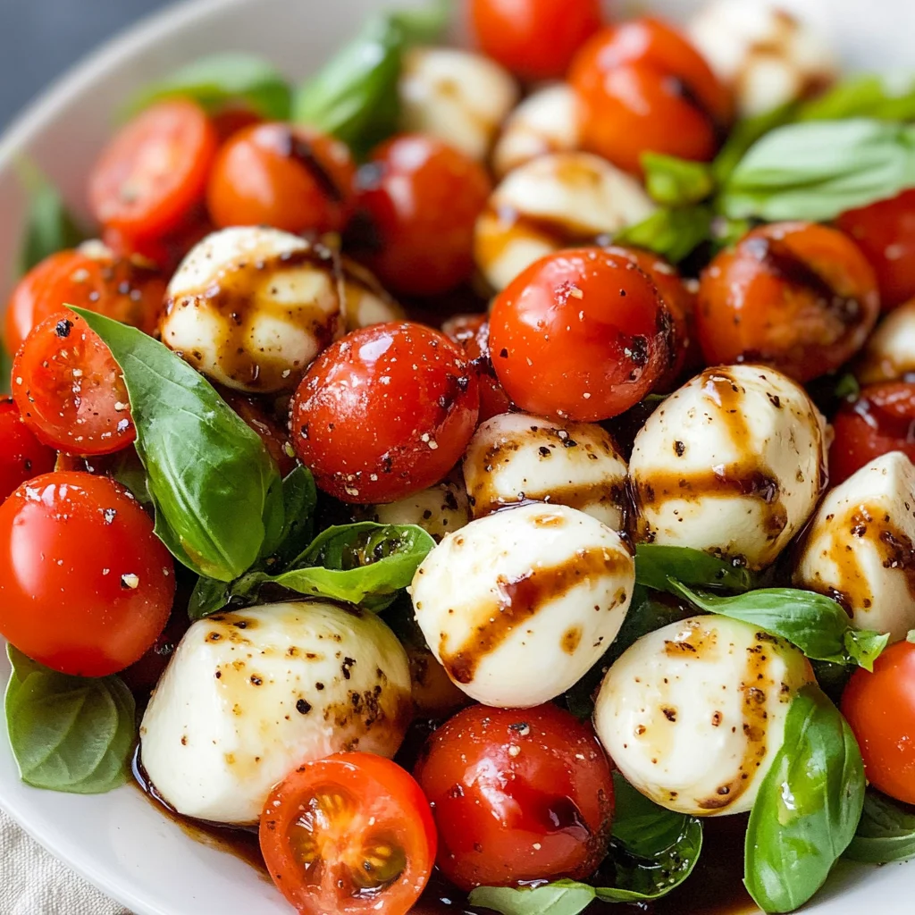Easy and Best Caprese Salad with Cherry Tomatoes Recipe