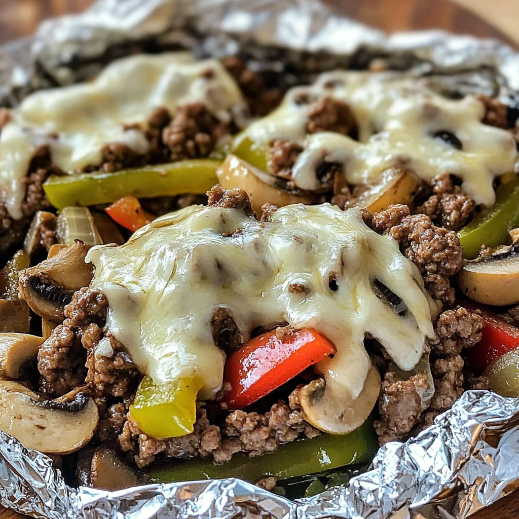 Foil Pack Philly Cheesesteak Dinners