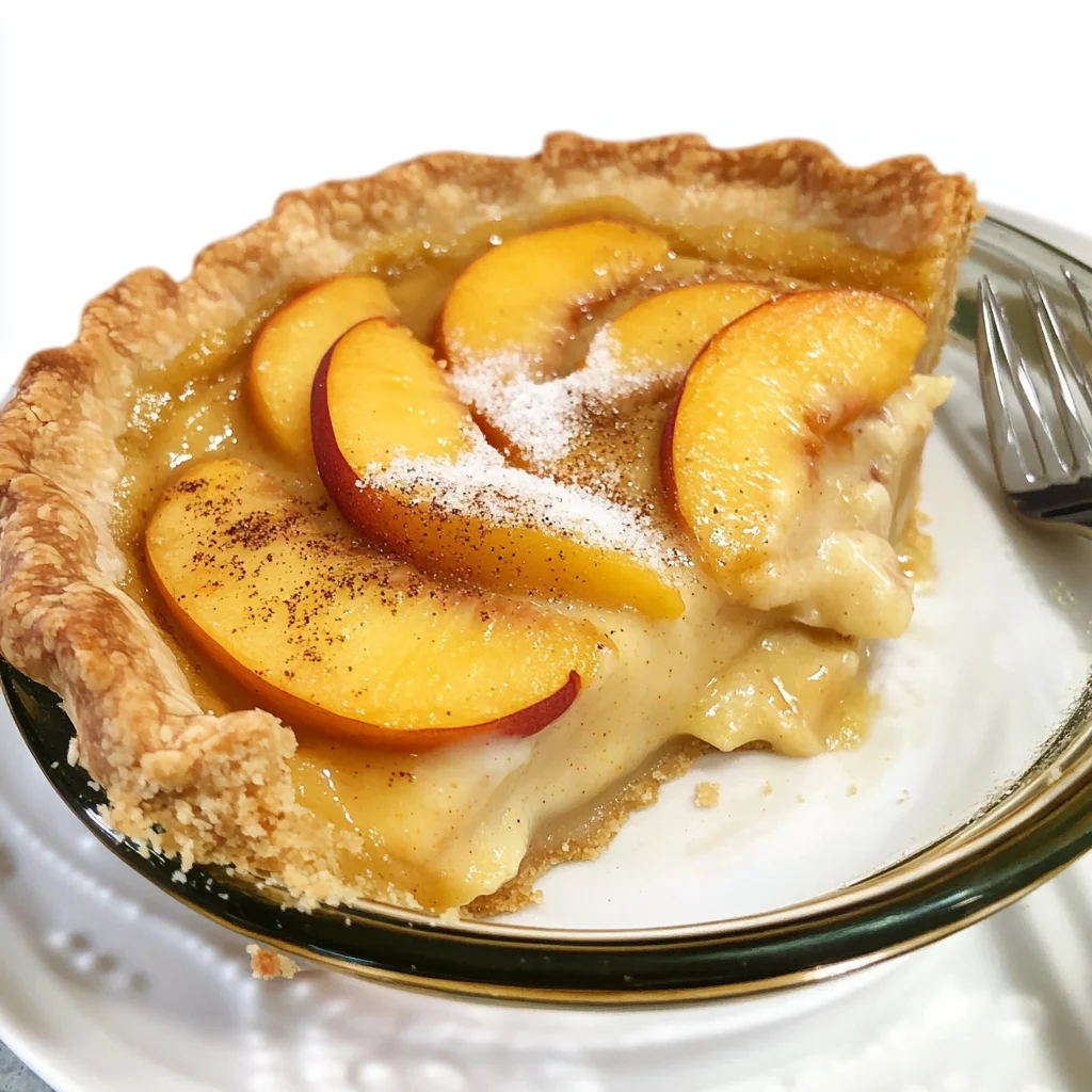 Fresh Peach Custard Pie