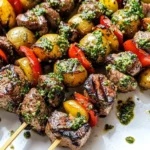 Grilled Chimichurri Steak Kabobs