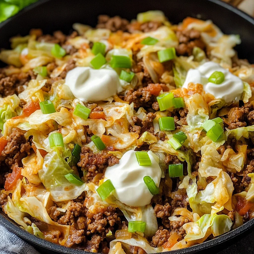 Low Carb Cabbage Taco Skillet (Keto-Friendly)