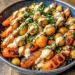 One-Pan Roasted Carrot and Chickpea Bowl
