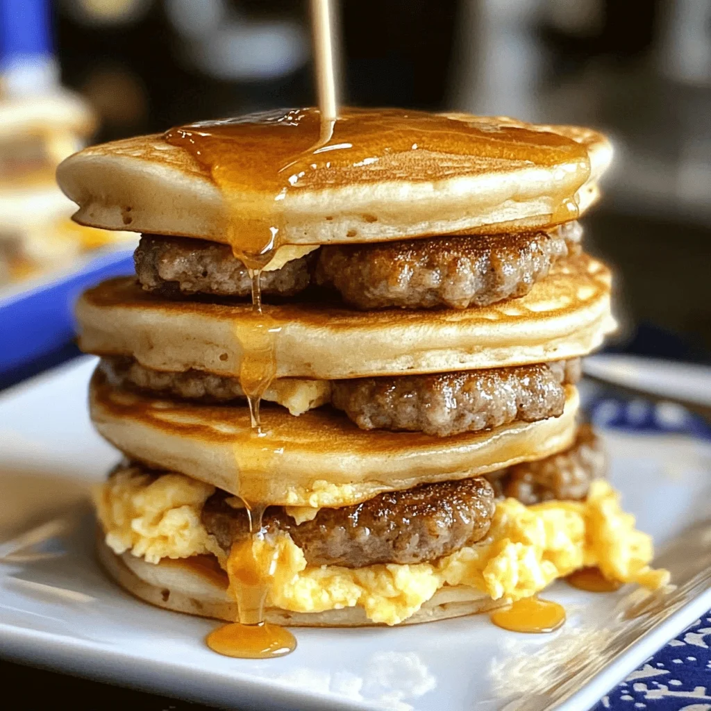Pancake Sausage & Egg Sliders
