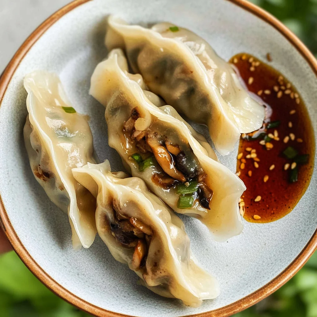 Steamed Mushroom Dumplings (Vegan Potstickers)