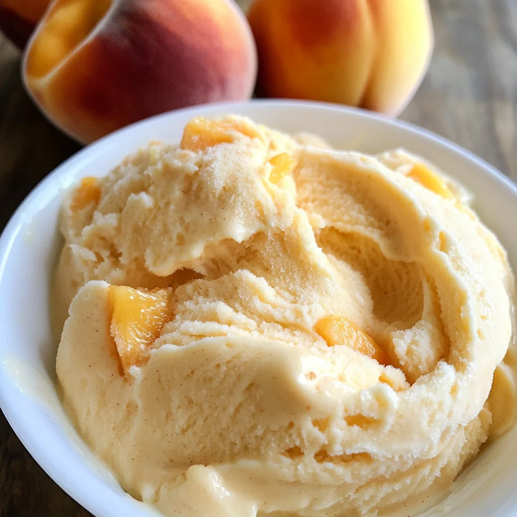5-Minute Healthy Peach Frozen Yogurt